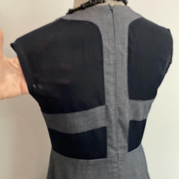 TAVAN & Mitto Grey and Black Pencil Sleeveless Couture Dress​​​​​ - Picture 8 of 16